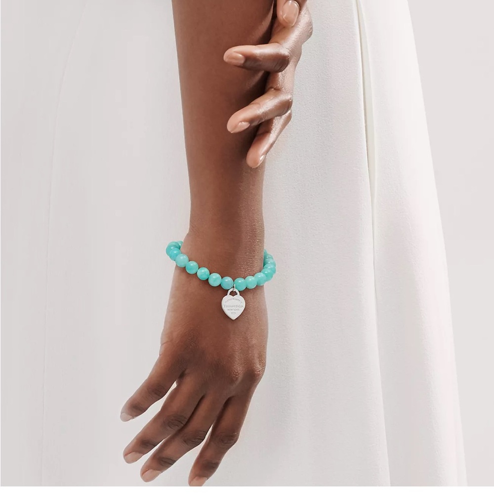 Tiffany & Co. Amazonite Bracelet with Heart Charm